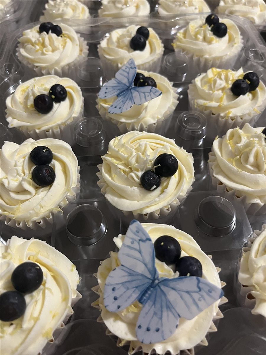 Blueberry lemon cupcakes with buttercream
